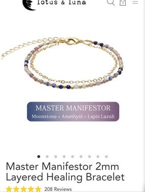 Lotus And Luna Master Manifestor 2mm Layered Healing Bracelet